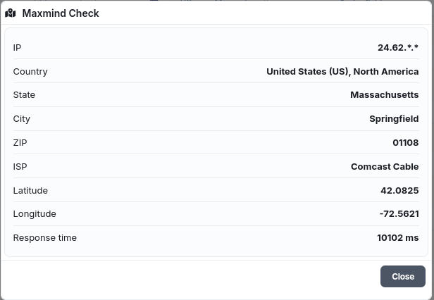 Maxmind check